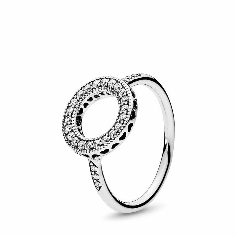 Pandora Hearts of PANDORA Halo Stackable Ring Silver Egypt QN7809316